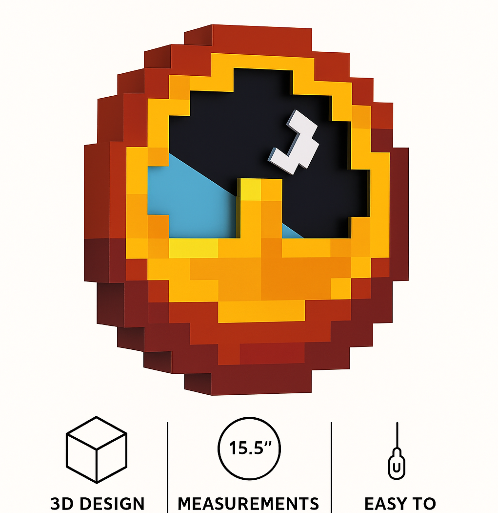El Reloj de Minercraft pixeles 3D (Ahorra 54%)